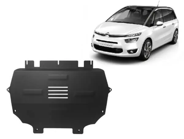 Pohjapanssari Citroën Picasso (2013-2018), moottori, vaihdelaatikko, jäähdytin, terästä 🙂 Aito