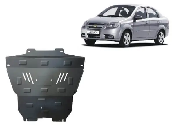 Osta Verkossa Pohjapanssari Chevrolet Aveo (2004-2008), moottori, vaihdelaatikko, jäähdytin, etupuskuri, terästä 🙂