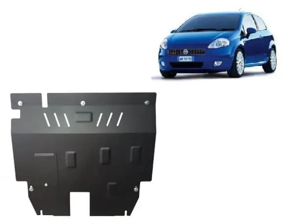 Halpa Pohjapanssari Fiat Grande Punto (2006-2018), moottori, vaihdelaatikko, jäähdytin, terästä 🙂
