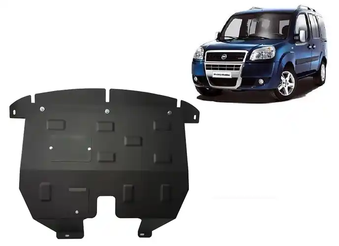 Pohjapanssari Fiat Doblo (2001-2010), moottori, vaihdelaatikko, jäähdytin, etupuskuri, terästä 🙂 Viimeinen Mahdollisuus
