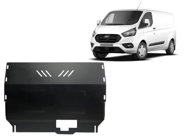 Pohjapanssari Ford Transit Custom (2020-2023), moottori, vaihdelaatikko, jäähdytin, etupuskuri, terästä 🙂 Tilaa Nyt