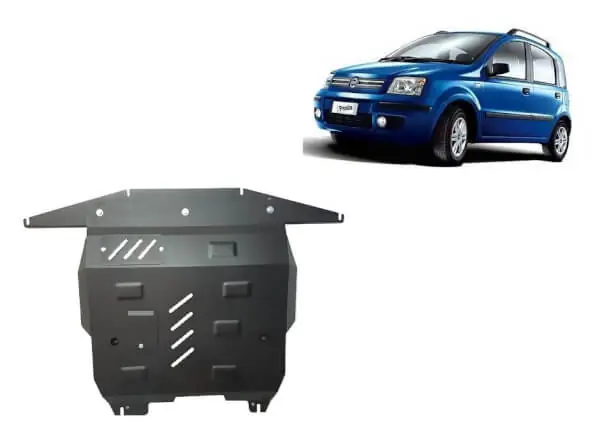 Halpa Hinta Pohjapanssari Fiat Panda (2003-2012), moottori, vaihdelaatikko, jäähdytin, etupuskuri, terästä 🙂