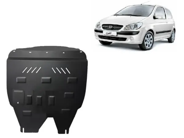 Pohjapanssari Hyundai Getz (2006-2010), moottori, vaihdelaatikko, terästä 🙂 Korkea Laatu