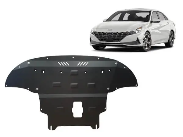 Pohjapanssari Hyundai Elantra (2021➟), moottori, vaihdelaatikko, jäähdytin, etupuskuri, terästä 🙂 Suosittu