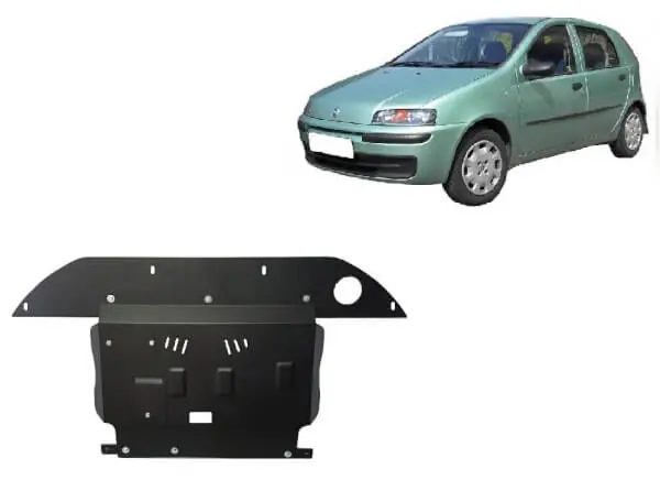 Pohjapanssari Fiat Punto (1999-2009), moottori, vaihdelaatikko, jäähdytin, etupuskuri, terästä 🙂 Edullinen Hinta