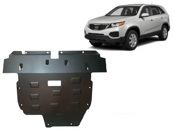 Pohjapanssari Kia Sorento (2010-2012), moottori, vaihdelaatikko, jäähdytin, etupuskuri, terästä 🙂 Päivän Tarjous