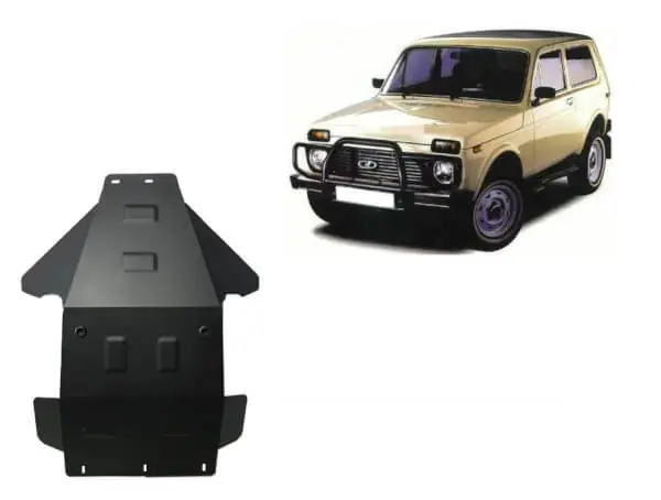 Turvallinen Maksu Pohjapanssari Lada Niva (1995-2020), moottori, vaihdelaatikko, terästä 🙂
