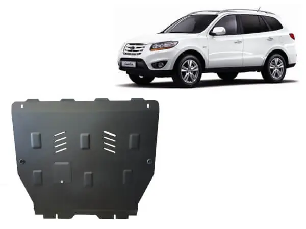 Pohjapanssari Hyundai Santa Fe (2006-2011), moottori, vaihdelaatikko, jäähdytin, terästä 🙂 Nopea Toimitus