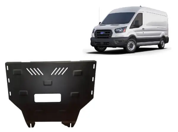 Pohjapanssari Ford Transit (2013-2023), moottori, vaihdelaatikko, jäähdytin, terästä 🙂 Alkuperäinen
