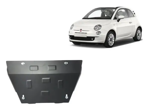 Pohjapanssari Fiat 500 (2007➟), moottori, vaihdelaatikko, jäähdytin, terästä 🙂 Superhinta