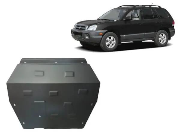 Pohjapanssari Hyundai Santa Fe (2001-2006), moottori, vaihdelaatikko, jäähdytin, terästä 🙂 Tehdashinta