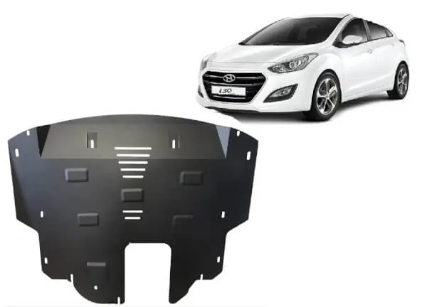 Pohjapanssari Hyundai i30 (2015-2017), moottori, vaihdelaatikko, jäähdytin, terästä 🙂 Alennettu
