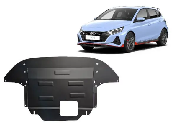 Merkkituote Pohjapanssari Hyundai i20 (2021➟), moottori, vaihdelaatikko, jäähdytin, etupuskuri, terästä 🙂