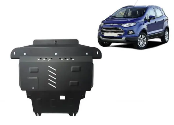 Pohjapanssari Ford EcoSport (2011-2017), moottori, vaihdelaatikko, jäähdytin, etupuskuri, terästä 🙂 Ilmainen Palautus