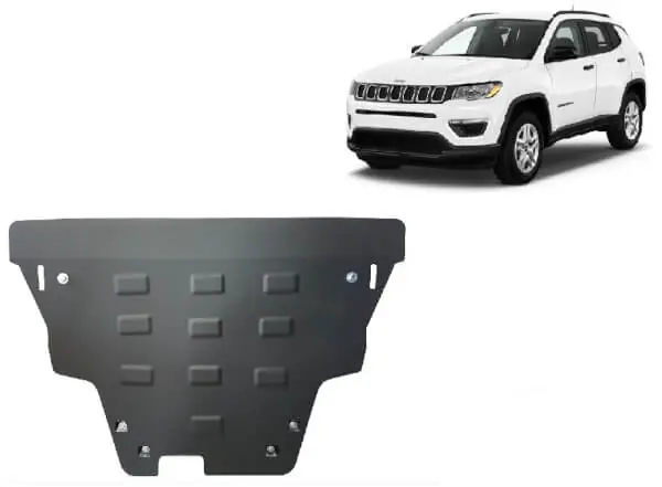 Pohjapanssari Jeep Compass (2017➟), moottori, vaihdelaatikko, jäähdytin, etupuskuri, terästä 🙂 Viikonlopputarjous