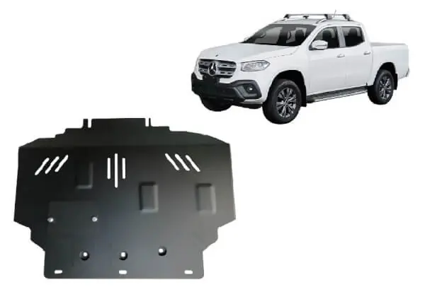 Pohjapanssari Mercedes-Benz X-Sarja (2017-2020), moottori, terästä 🙂 Halpa Hinta