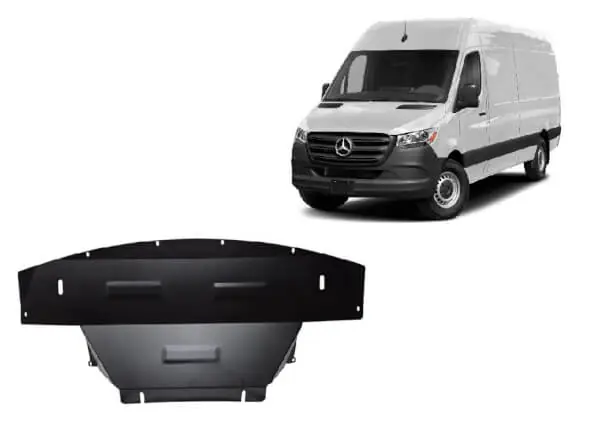 Uusi Malli Pohjapanssari Mercedes-Benz Sprinter (2024➟), moottori, vaihdelaatikko, jäähdytin, etupuskuri, terästä 🙂