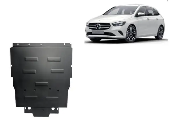 Pohjapanssari Mercedes-Benz CLA (2018➟), moottori, vaihdelaatikko, jäähdytin, terästä 🙂 Uutuus