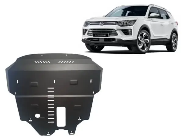 Pohjapanssari SsangYong Korando (2019➟), moottori, vaihdelaatikko, jäähdytin, terästä 🙂 Flash-Tarjous