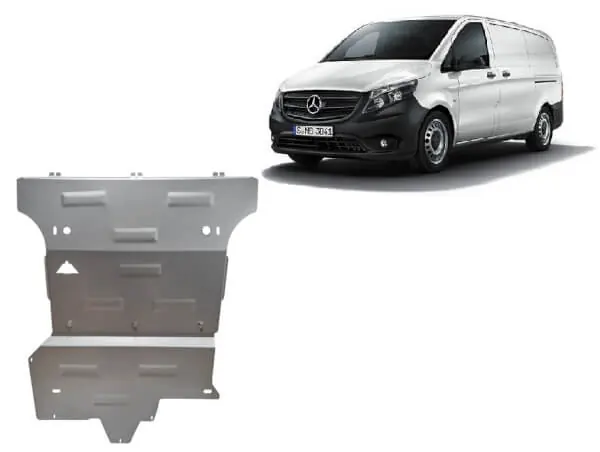 Löytö Pohjapanssari Mercedes-Benz Vito (2020➟), moottori, vaihdelaatikko, jäähdytin, alumiinia 🙂