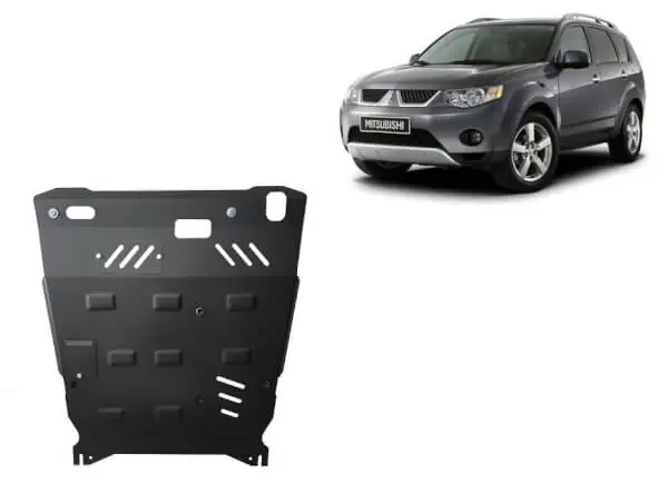 Pohjapanssari Mitsubishi Outlander (2006-2012), moottori, vaihdelaatikko, jäähdytin, terästä 🙂 Erikoistarjous