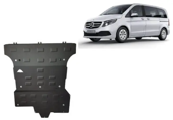 Korkea Laatu Pohjapanssari Mercedes-Benz V-Sarja (2020➟), moottori, vaihdelaatikko, jäähdytin, EGR, Start-Stop-järjestelmä, terästä 🙂