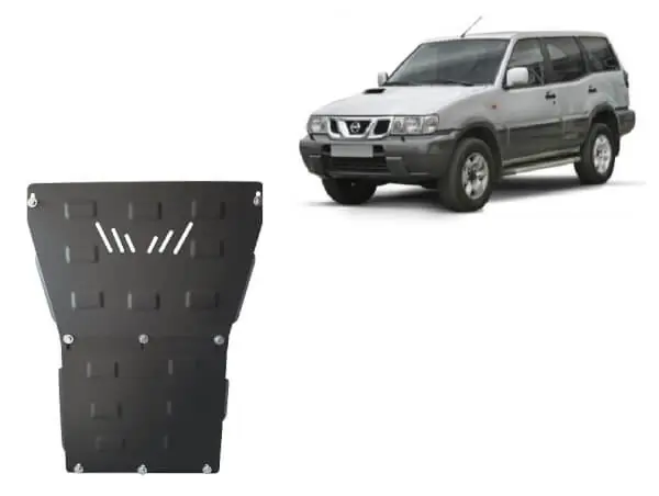 Poisto Pohjapanssari Nissan Terrano (1992-2007), moottori, jäähdytin, etupuskuri, terästä 🙂