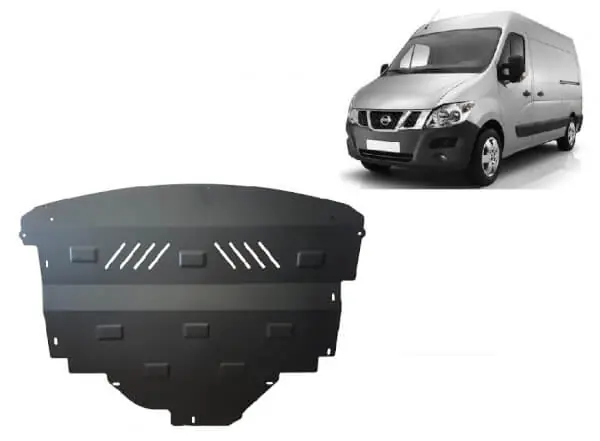 Pohjapanssari Nissan NV400 (2010-2021), moottori, vaihdelaatikko, jäähdytin, etupuskuri, terästä 🙂 Päivän Tarjous