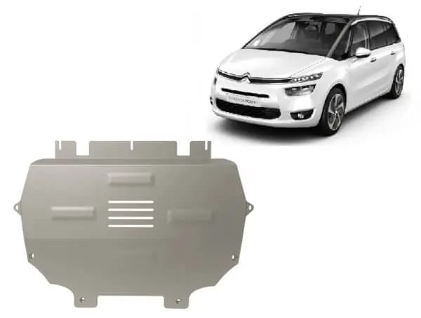 Pohjapanssari Citroën Grand C4 Picasso (2013-2018), moottori, vaihdelaatikko, jäähdytin, etupuskuri, alumiinia 🙂 Eniten Myyty