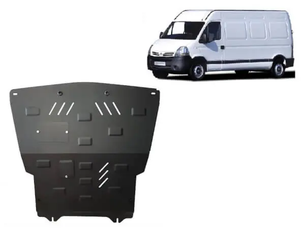 Aito Pohjapanssari Nissan Interstar (1998-2010), moottori, vaihdelaatikko, jäähdytin, terästä 🙂