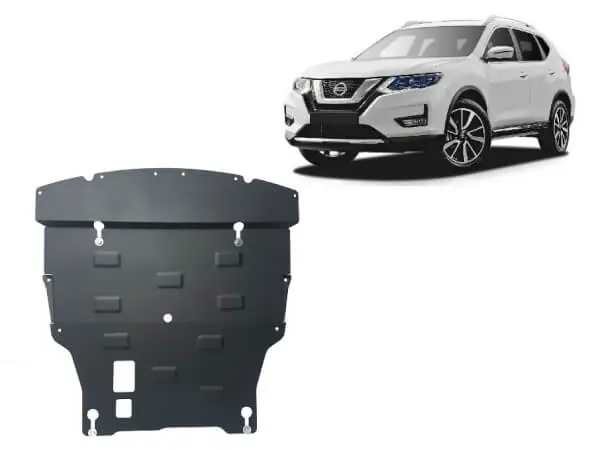 Pohjapanssari Nissan X-Trail (2014-2022), moottori, vaihdelaatikko, jäähdytin, etupuskuri, terästä 🙂 Viimeinen Mahdollisuus