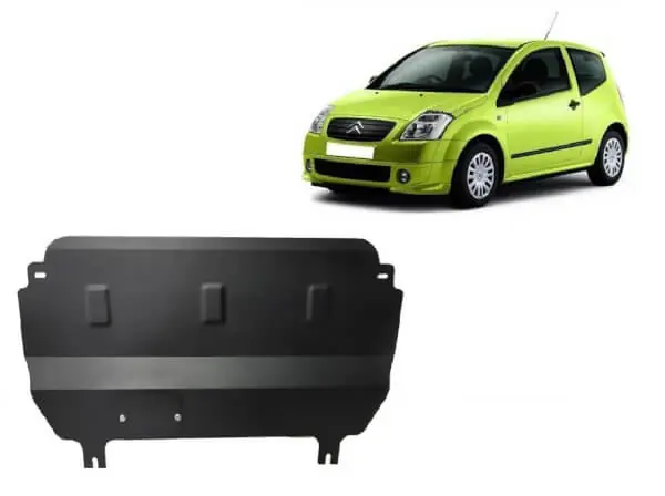 Pohjapanssari Citroën C2 (2003-2009), moottori, vaihdelaatikko, jäähdytin, terästä 🙂 Lähetetään Heti