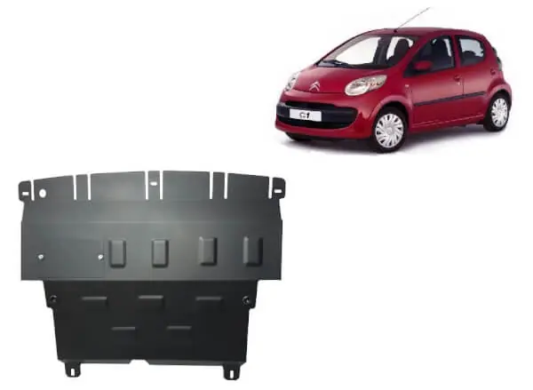 Superhinta Pohjapanssari Citroën C1 (2005-2014), moottori, vaihdelaatikko, jäähdytin, etupuskuri, terästä 🙂