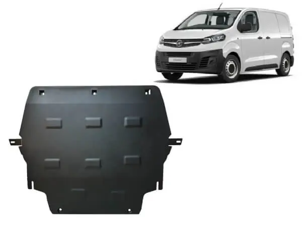 Pohjapanssari Opel Vivaro (2019➟), moottori, vaihdelaatikko, jäähdytin, terästä 🙂 Osta Nyt