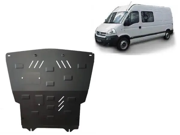 Rajoitettu Tarjous Pohjapanssari Opel Movano (1998-2010), moottori, vaihdelaatikko, jäähdytin, etupuskuri, terästä 🙂
