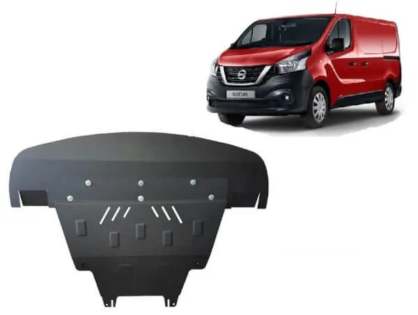 Pohjapanssari Nissan NV300 (2014-2021), moottori, vaihdelaatikko, jäähdytin, etupuskuri, terästä 🙂 Edullinen Hinta
