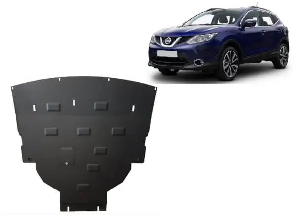 Pohjapanssari Nissan Qashqai (2014-2021), moottori, vaihdelaatikko, jäähdytin, etupuskuri, terästä 🙂 Heti Saatavilla