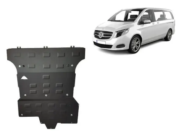 Löytö Pohjapanssari Mercedes-Benz Viano (2020➟), moottori, vaihdelaatikko, jäähdytin, EGR, Start-Stop-järjestelmä, terästä 🙂