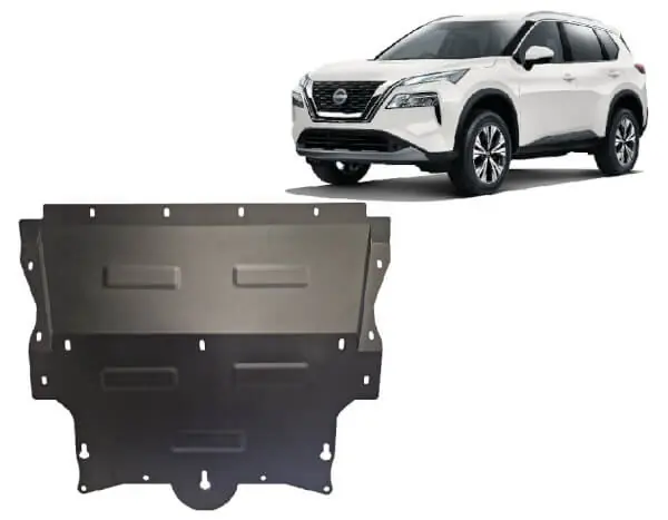 Rajoitettu Tarjous Pohjapanssari Nissan X-Trail (2021➟), moottori, vaihdelaatikko, jäähdytin, terästä 🙂