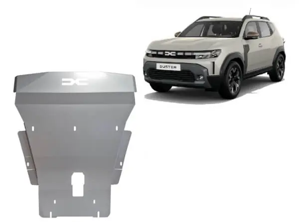 Pohjapanssari Dacia Duster (2024➟), moottori, vaihdelaatikko, jäähdytin, etupuskuri, terästä 🙂 Pikatoimitus