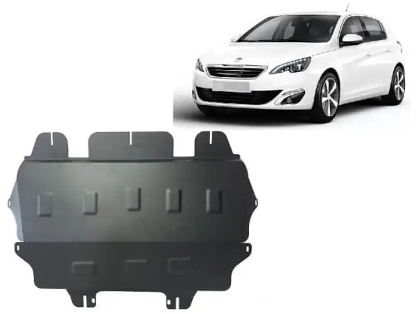 Poisto Pohjapanssari Peugeot 308 (2007-2017), moottori, vaihdelaatikko, jäähdytin, terästä 🙂