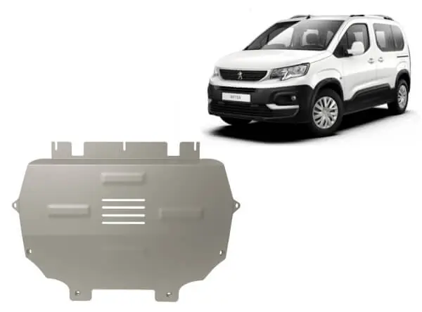 Pohjapanssari Peugeot Rifter (2019➟), moottori, vaihdelaatikko, jäähdytin, etupuskuri, alumiinia 🙂 Osta Verkossa