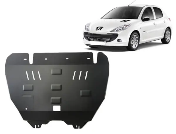 Löytö Pohjapanssari Peugeot 206 (1998-2012), moottori, vaihdelaatikko, jäähdytin, terästä 🙂
