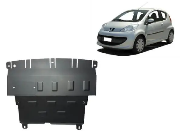 Pohjapanssari Peugeot 107 (2005-2014), moottori, vaihdelaatikko, jäähdytin, terästä 🙂 Erikoistarjous
