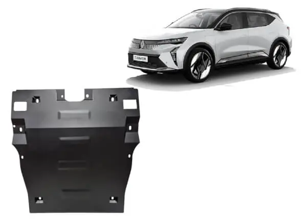 Pohjapanssari Renault Scenic E-Tech (2024➟), moottori, vaihdelaatikko, jäähdytin, terästä 🙂 Suoraan Valmistajalta