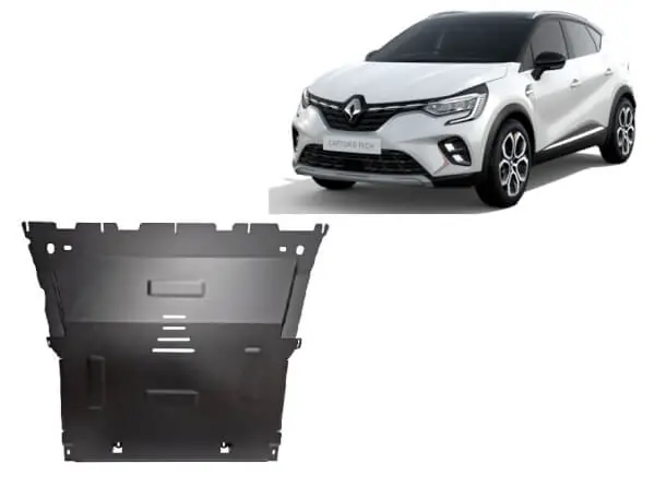 Uusi Kokoelma Pohjapanssari Renault Captur (2019➟), moottori, vaihdelaatikko, jäähdytin, terästä 🙂
