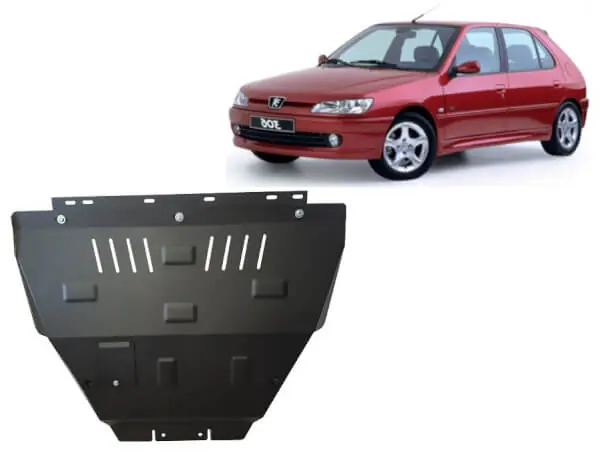 Pohjapanssari Peugeot 306 (1994-2002), moottori, vaihdelaatikko, jäähdytin, terästä 🙂 Flash-Tarjous