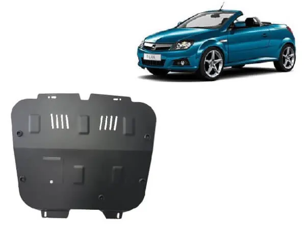 Pohjapanssari Opel Tigra (2004-2009), moottori, vaihdelaatikko, jäähdytin, terästä 🙂 Kampanjahinta
