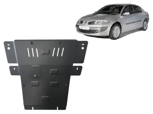 Pohjapanssari Renault Megane (2004-2008), moottori, vaihdelaatikko, jäähdytin, terästä 🙂 Sertifioitu