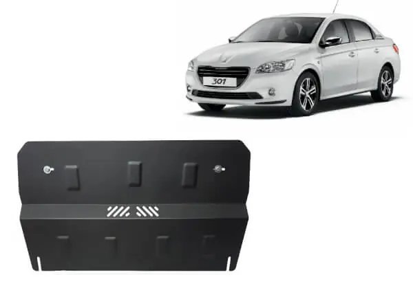 Uusi Malli Pohjapanssari Peugeot 301 (2012➟), moottori, vaihdelaatikko, terästä 🙂